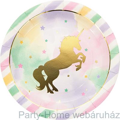 Golden Unikornis Party Szivárvány Egyszarvú Mintás Parti Egyszarvú Led es Lámpa Falmatrica | Party Kellékek Webshop